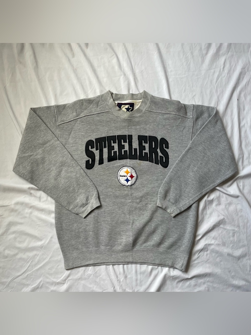 Starter Pittsburgh Steelers NFL Football Crewneck Sweatshirt Gray Size M